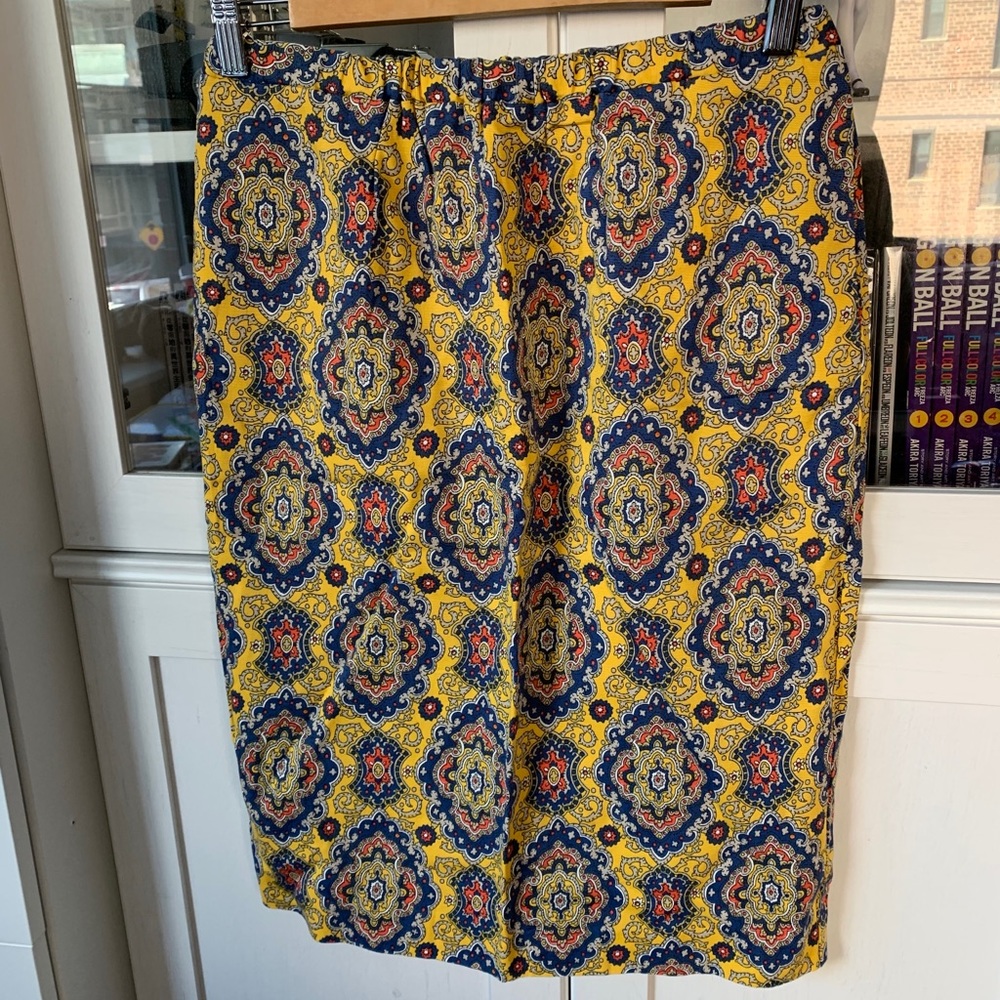 J. Crew paisley midi skirt size 6 small new